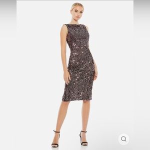 Wine colored sequin Mac Duggal dress. Size 8